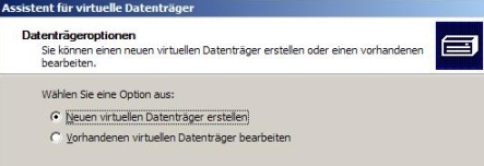 Datenträgeroptionen
