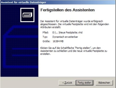 Fertigstellen Assi