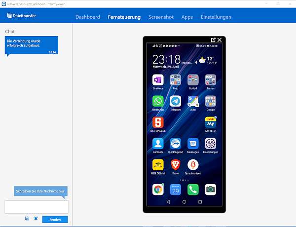 025 3 teamviewer zeigt handyinhalt..