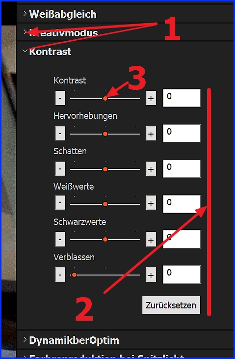 24i SonyRemote Edit Einstellparameter