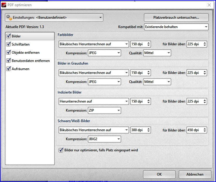 32 pdfxchange optimiert speichern