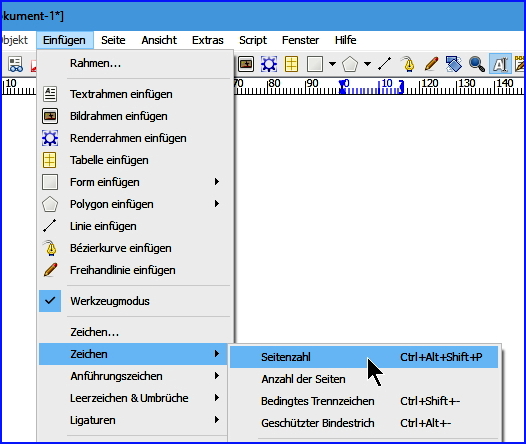 096 scribus paginierung