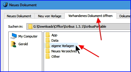 108 scribus neue vorlage laden 3