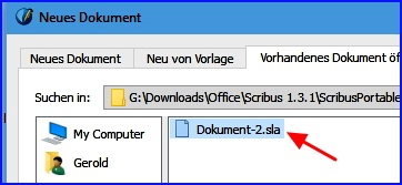 109 scribus neue vorlage laden 4