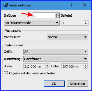 110 scribus neue seite