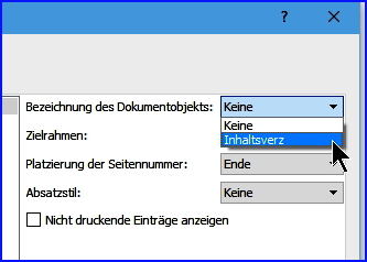 118 scribus inhaltsverzeichnis Bezeichnung des Dokumentenobjekts