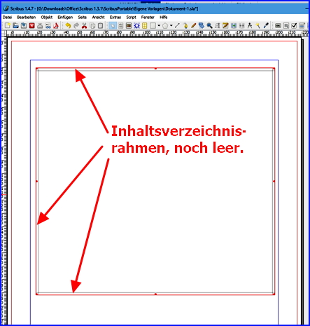 121 scribus inhaltsverzeichnisrahmen leer