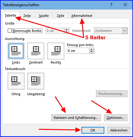 040c word tabelle formatieren 1