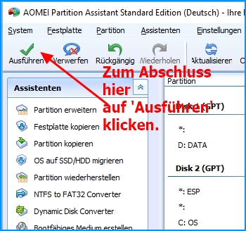 05 aomai partition endgültig löschen