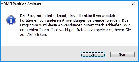 07 aomai partition endgültig löschen nachfrage 2