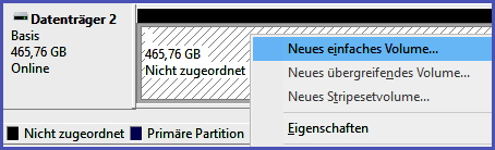 14a datenträgerbereinigungfenster kontextmenü