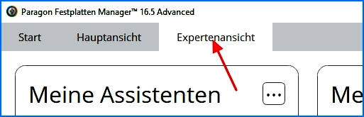 16 paragon startbild expertenansicht einstellen