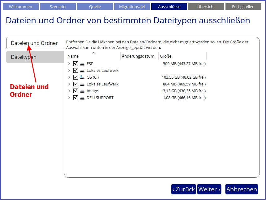 23a paragon ziellaufwerk ausschlüsse